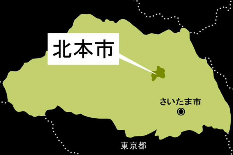 【地図】北本市