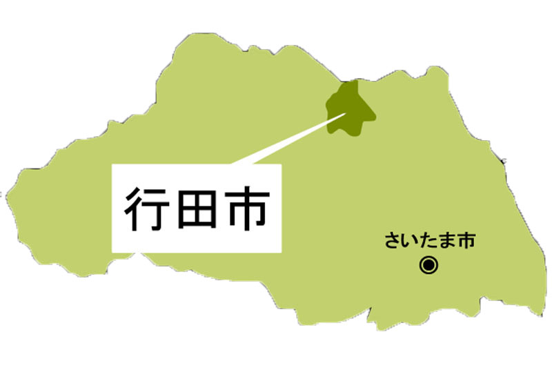 【地図】行田市（背景白）