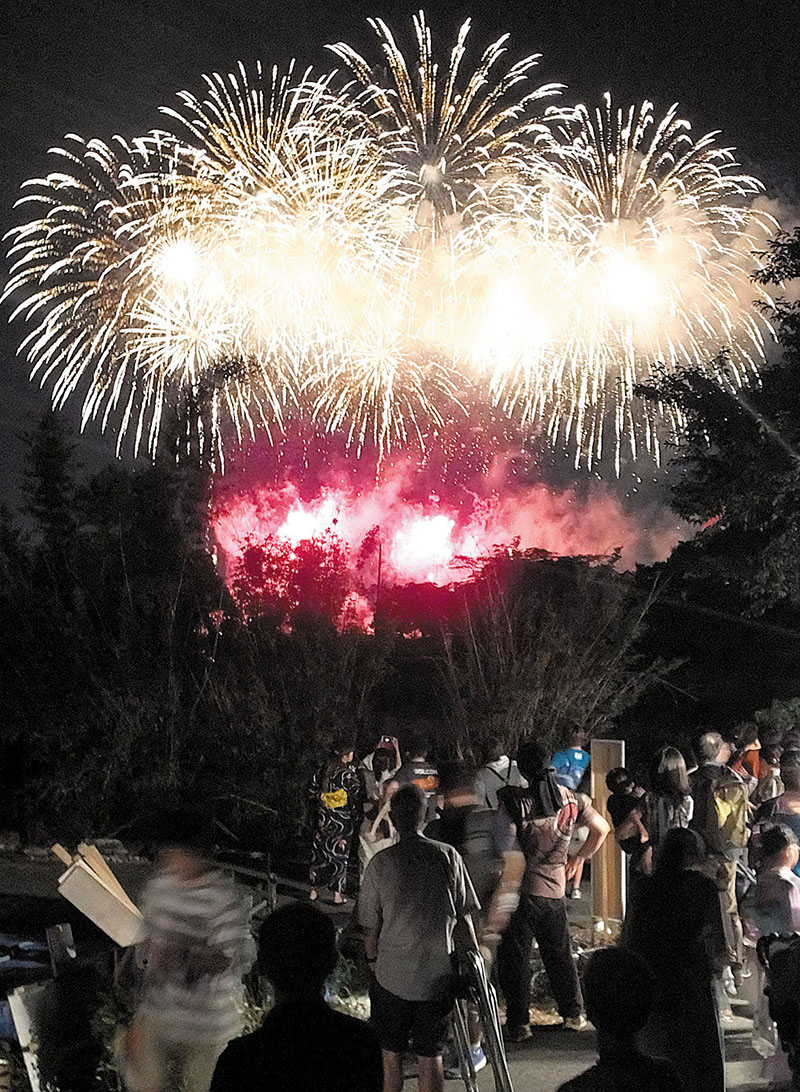 大輪が夜空を彩った花火大会＝2018年7月、さいたま市