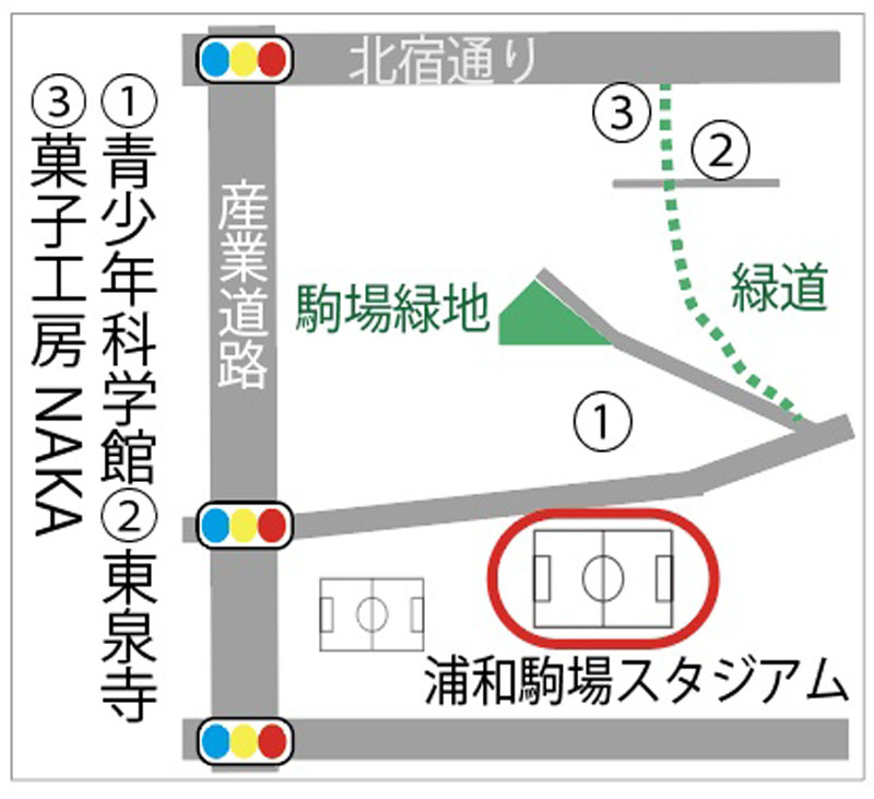 青少年宇宙科学館周辺の地図