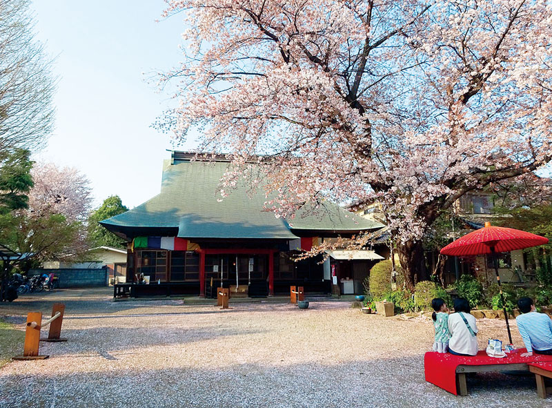 かやぶきの屋根の面影を残す本堂＝埼玉県さいたま市浦和区瀬ケ崎の東泉寺