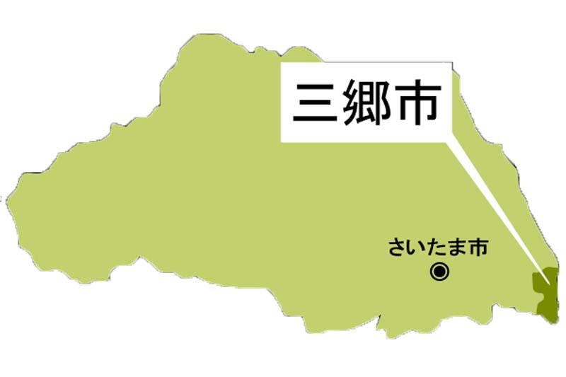 【地図】三郷市（背景白）