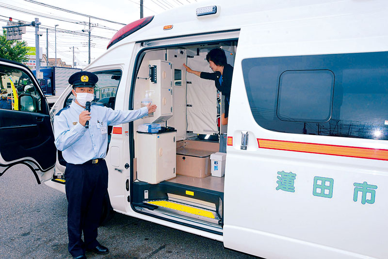 新たに配備された高規格救急車