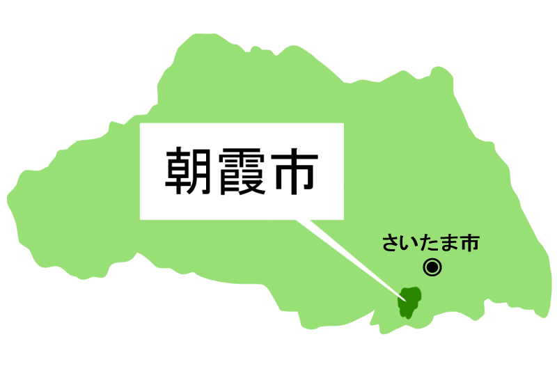 【地図】朝霞市（背景白）