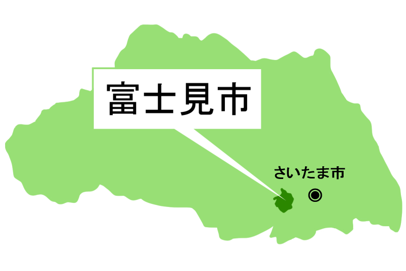 【地図】富士見市（背景白）