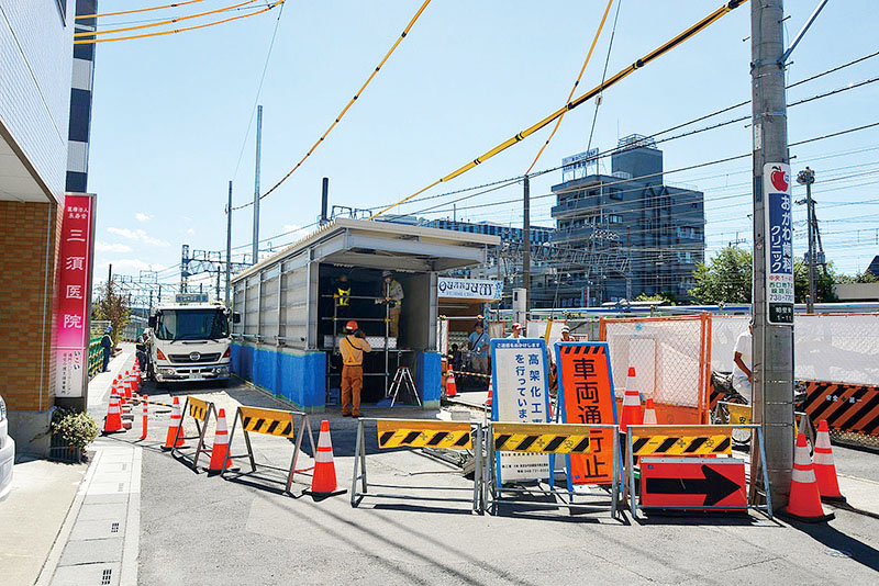 11日から供用が始まる春日部駅南側の「富士見町地下道」東口側出入口