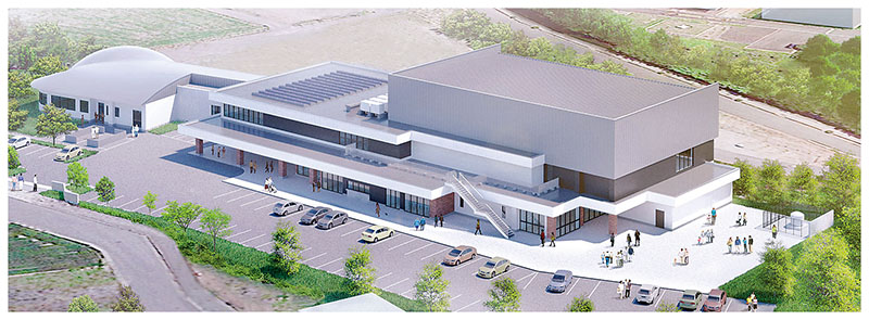 川本地区複合施設「ワモア川本」の完成イメージ（深谷市提供）