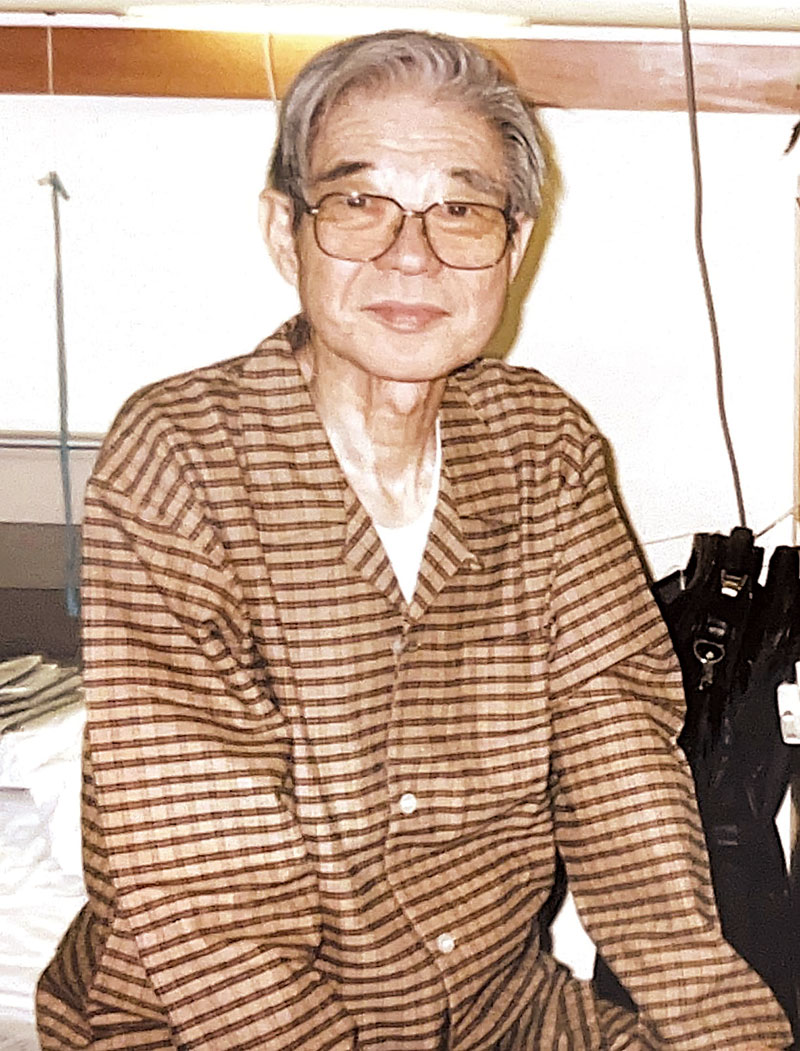 末期がんの宣告を受け、都内の病院に入院している田川時彦さん＝2003年3月22日撮影（村田未知子さん提供）