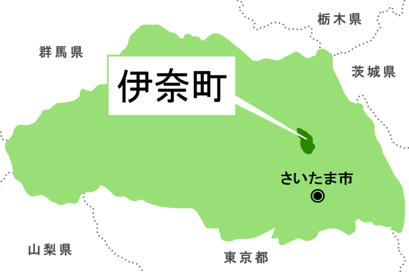 【地図】伊奈町（背景白）