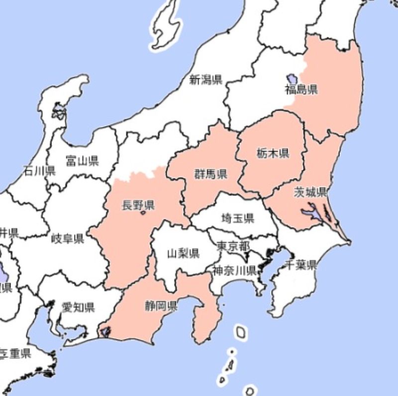 3日～5日に大雪警報が出る可能性があるエリア（早期注意情報、気象庁HPから）