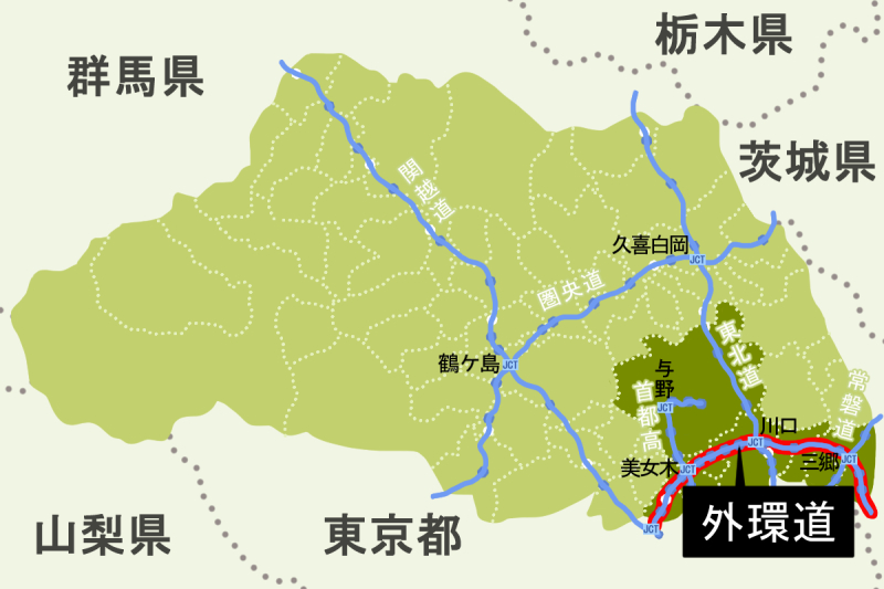 外環道の位置