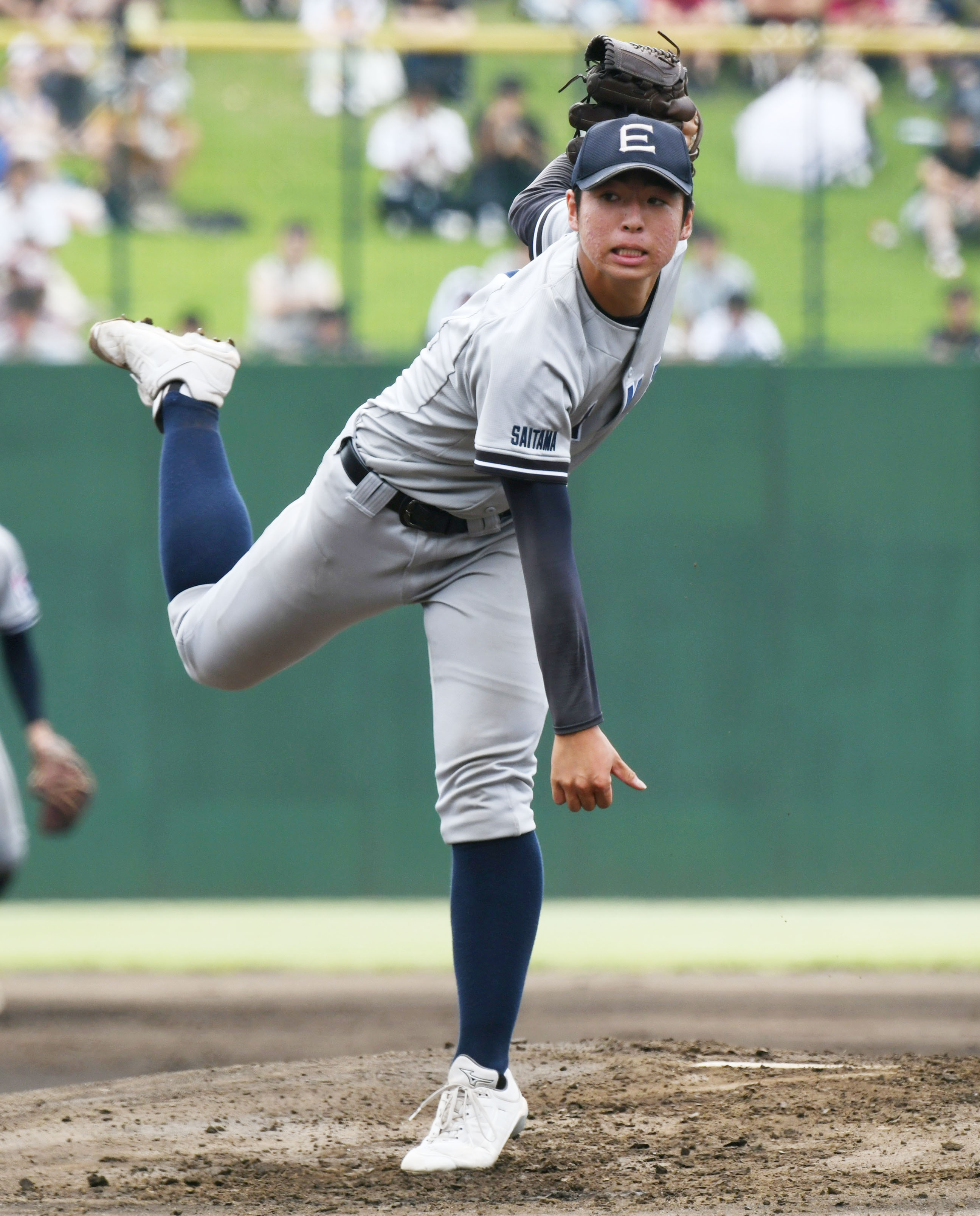 8回2失点と好投した叡明の先発増渕