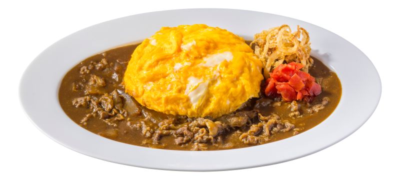 オム玉ビーフカレー