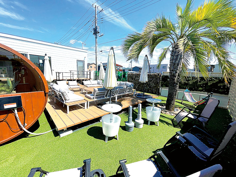 空の広さが魅力の同施設。完全貸し切りも人気の秘密だ