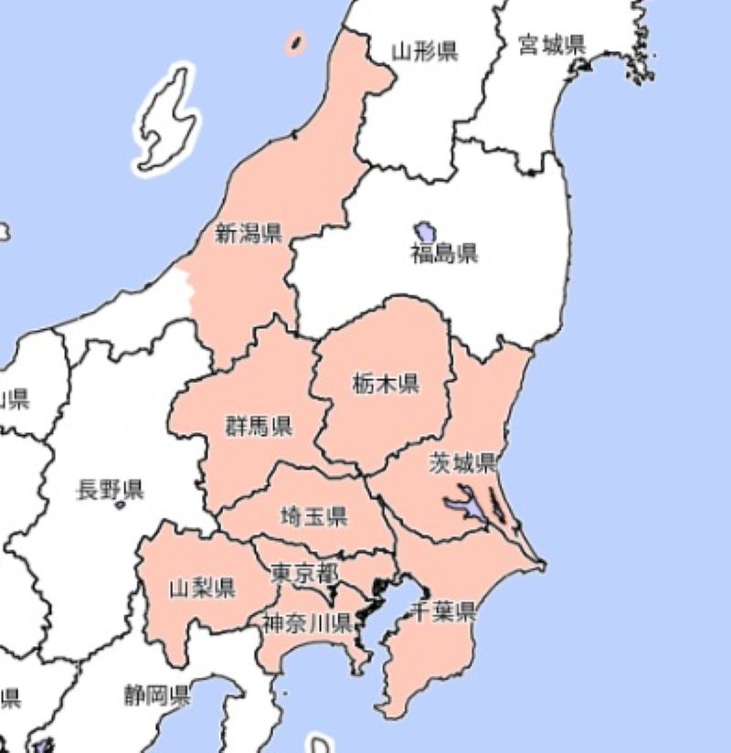 18日に大雨警報が出る可能性のあるエリア（早期注意情報、気象庁HPから）