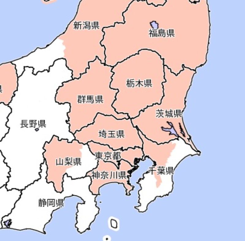 27～28日に大雨警報・注意報の出る可能性のあるエリア（早期注意情報、気象庁HPから）