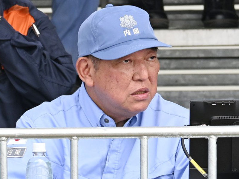 9都県市防災訓練に参加した石破茂首相＝1日午前、さいたま市桜区の荒川総合運動公園