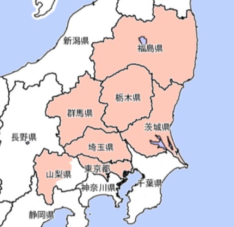 きょう大雨警報・注意報が出る可能性のあるエリア（9日午前10時、気象庁HPから）