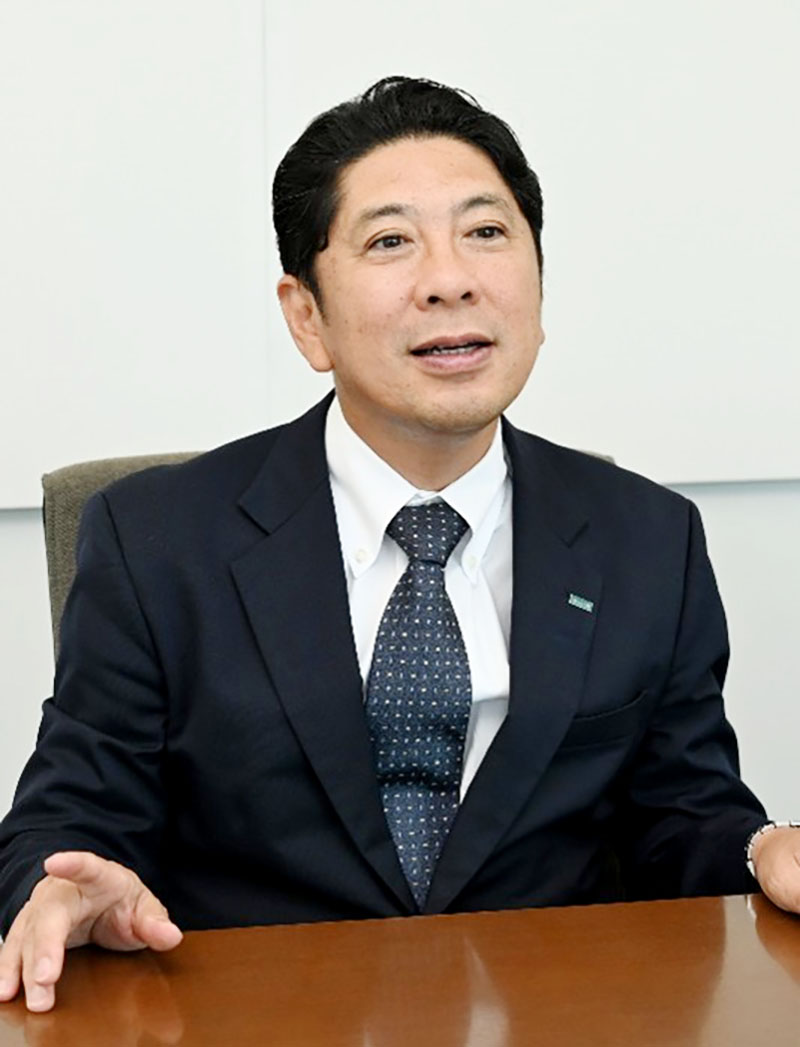 マップの利用を呼びかける日本損害保険協会関東支部埼玉損保会の谷口健一会長