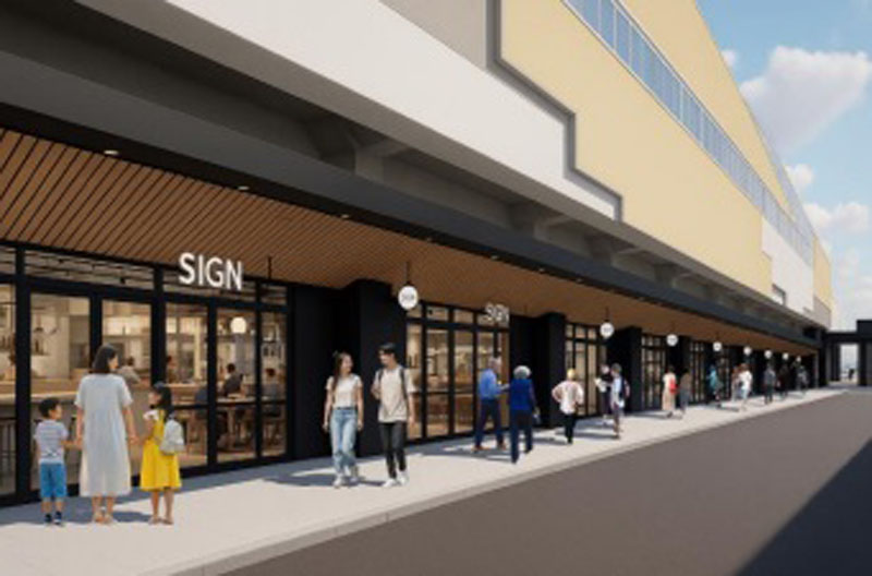 10月29日新たにオープンする「EQUiA（エキア）越谷」第2期エリアのイメージ図（東武鉄道提供）