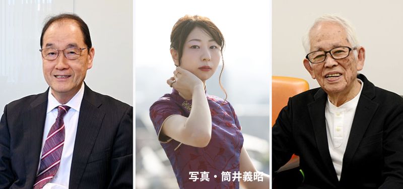 埼玉文化賞（左から）高田直芳さん、九段理江さん、笠原将さん