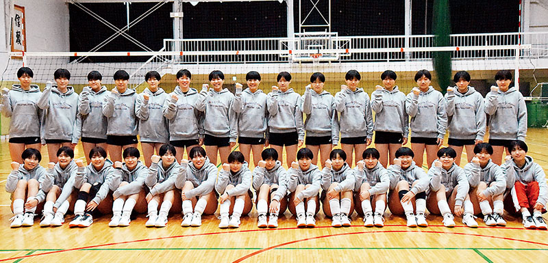 高さのある攻撃バレーで8強超えを目指す女子の細田学園