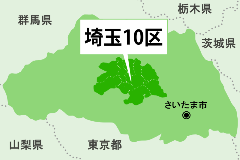 【衆院選】埼玉10区＝東松山市、坂戸市、鶴ヶ島市、滑川町、嵐山町、小川町、川島町、吉見町、鳩山町、ときがわ町