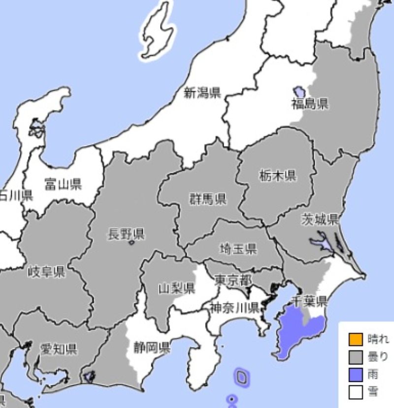 7日の天気予報（5日午後5時発表）＝気象庁HPから