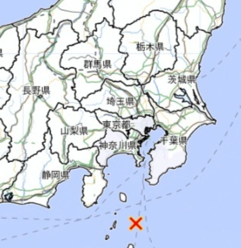 震源地（24日午前7時34分ごろ）＝気象庁HPから