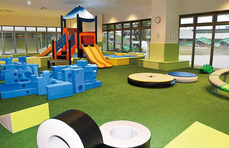 内覧会で公開されたこども館の軽体育室