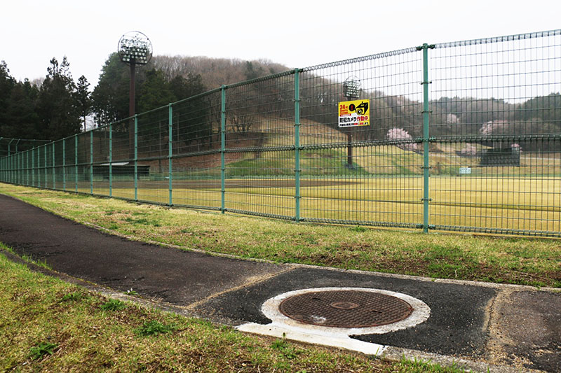 被害に遭った矢板運動公園多目的グラウンド