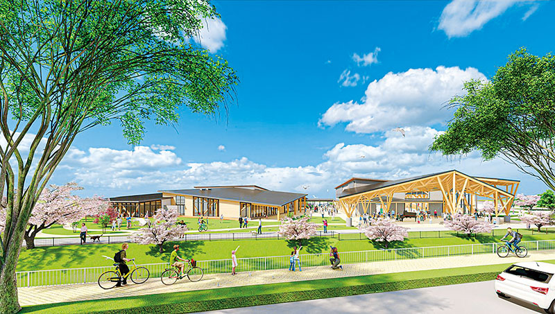 「道の駅くるん熊谷」の完成イメージ図（熊谷市道の駅整備室提供）