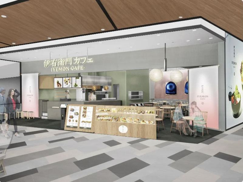 伊右衛門カフェ 越谷レイクタウンkaze店イメージ（カフェ・カンパニー株式会社提供）
