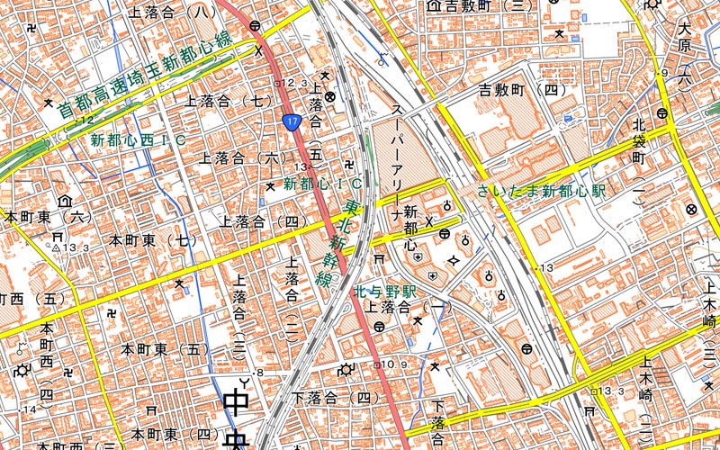 アパホテル「さいたま新都心駅西」周辺の地図