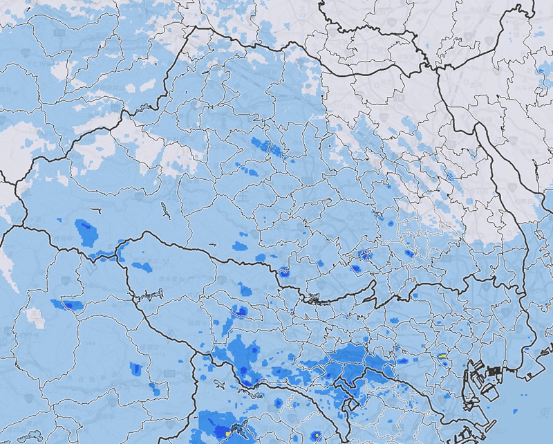 6月7日午後8時現在の雨雲の動き（気象庁HPより）