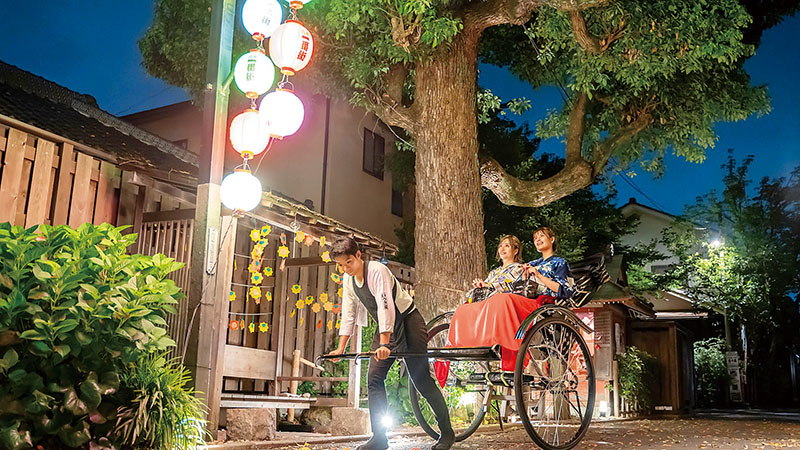 人力車で夜の川越を楽しめる（提供）