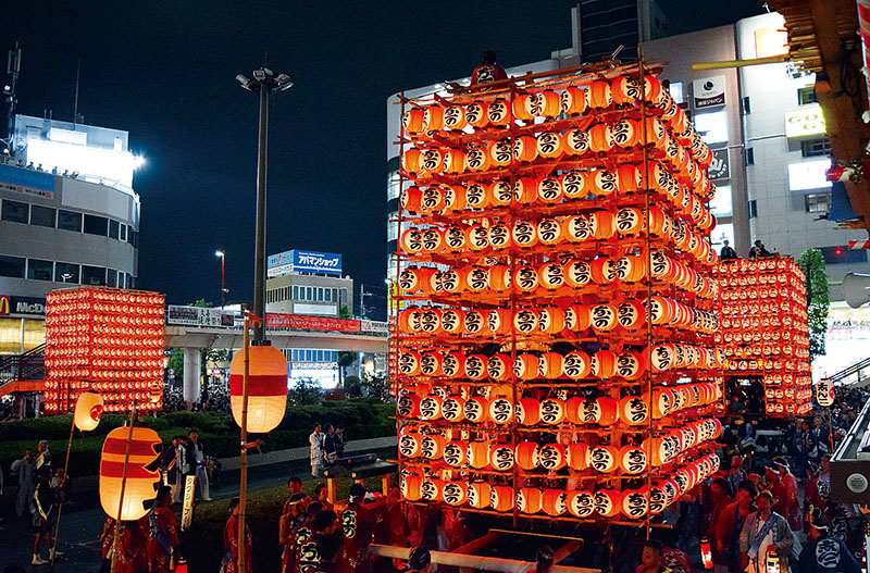 2025年開催された久喜提燈祭りの様子