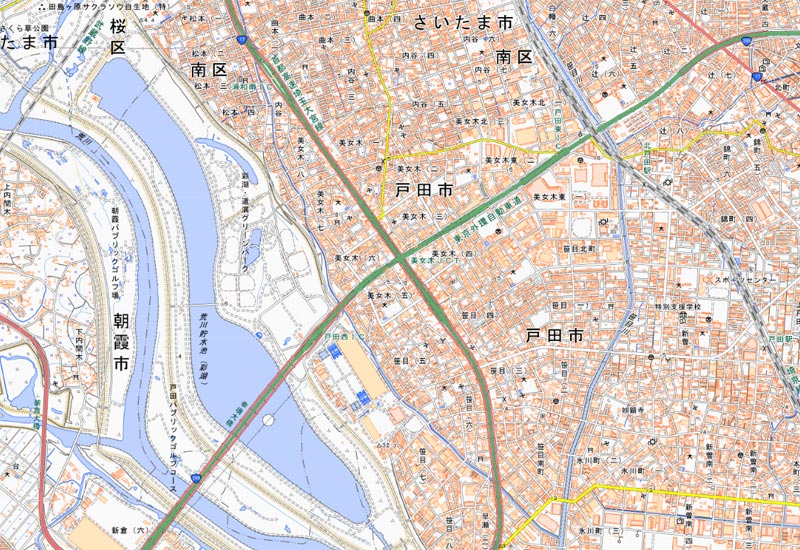 戸田市美女木周辺の地図