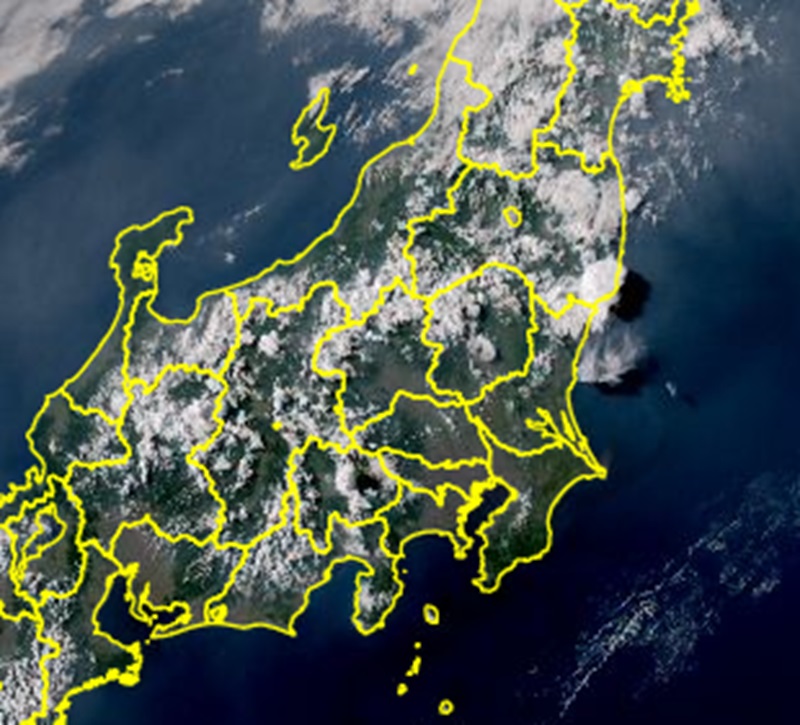 20日午後4時現在、関東甲信地方の気象衛星画像（気象庁HP参照）