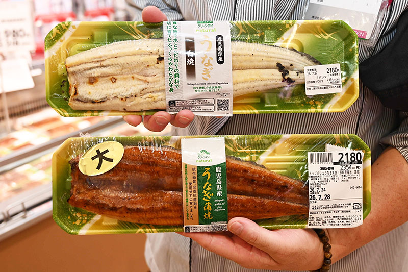 昨年よりも大ぶりで価格帯も下がったウナギ商品