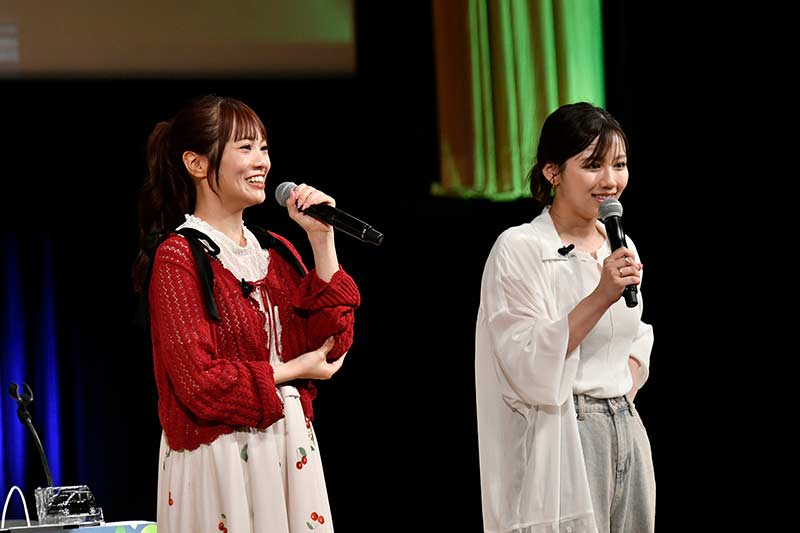 「久しぶりに美穂と喋れてすごく楽しかった」と語った宮田愛萌さん（写真左）と渡邉美穂さん©文化放送