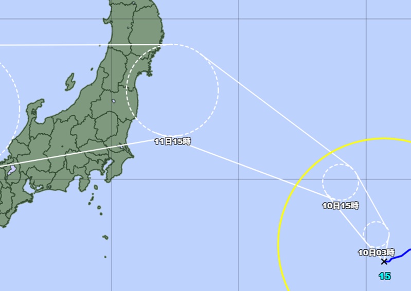 0809台風15号11日上陸埼玉予報円