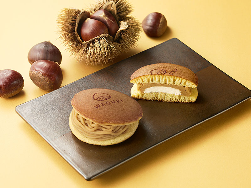 自家製の栗餡とミルククリーム2層仕立てのどら焼き