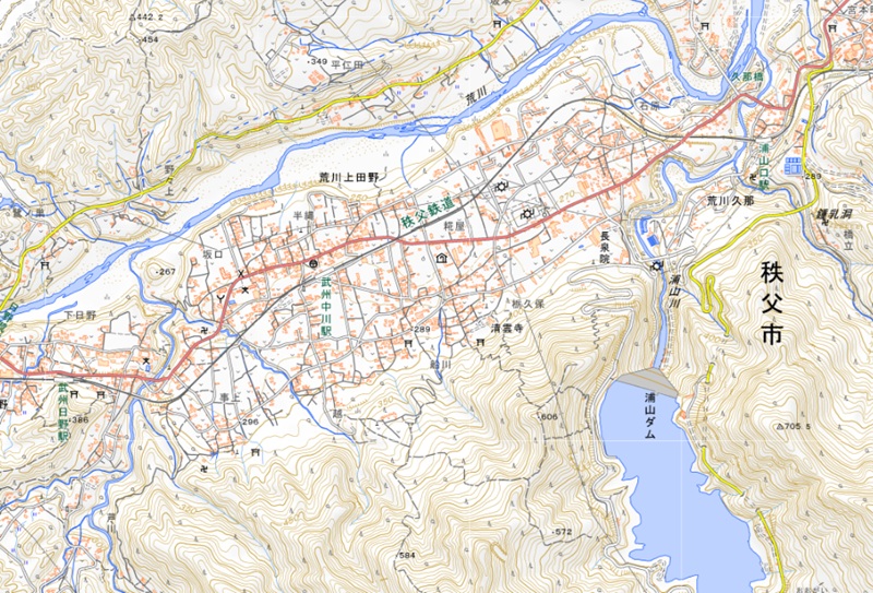 秩父市荒川上田野周辺