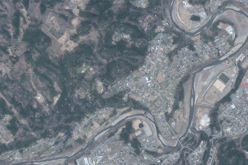 秩父市久那周辺の航空写真（国土地理院HPより）