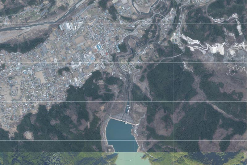 秩父市荒川久那（諸上橋付近）周辺の航空写真（国土地理院HPより）
