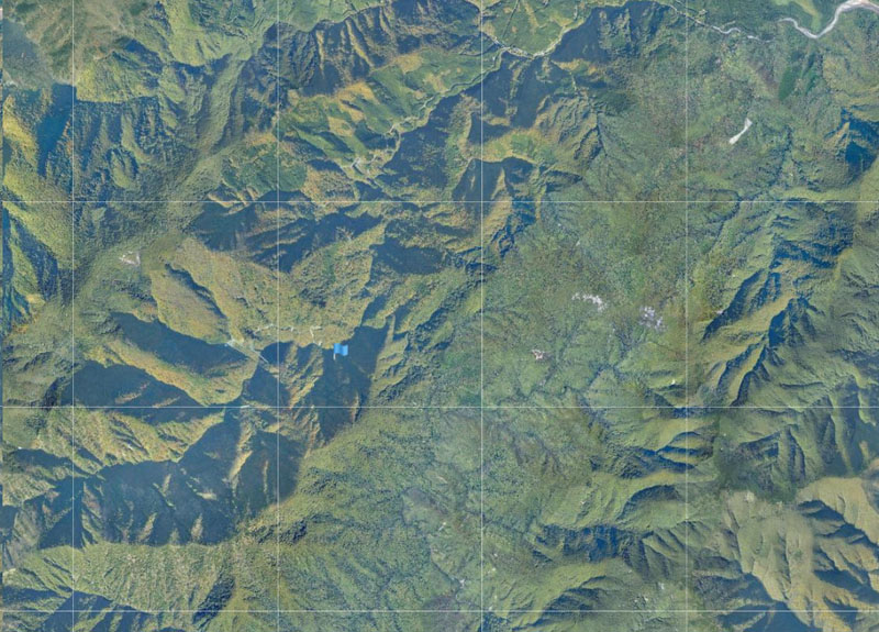 秩父市大滝周辺の航空写真（国土地理院HPより）
