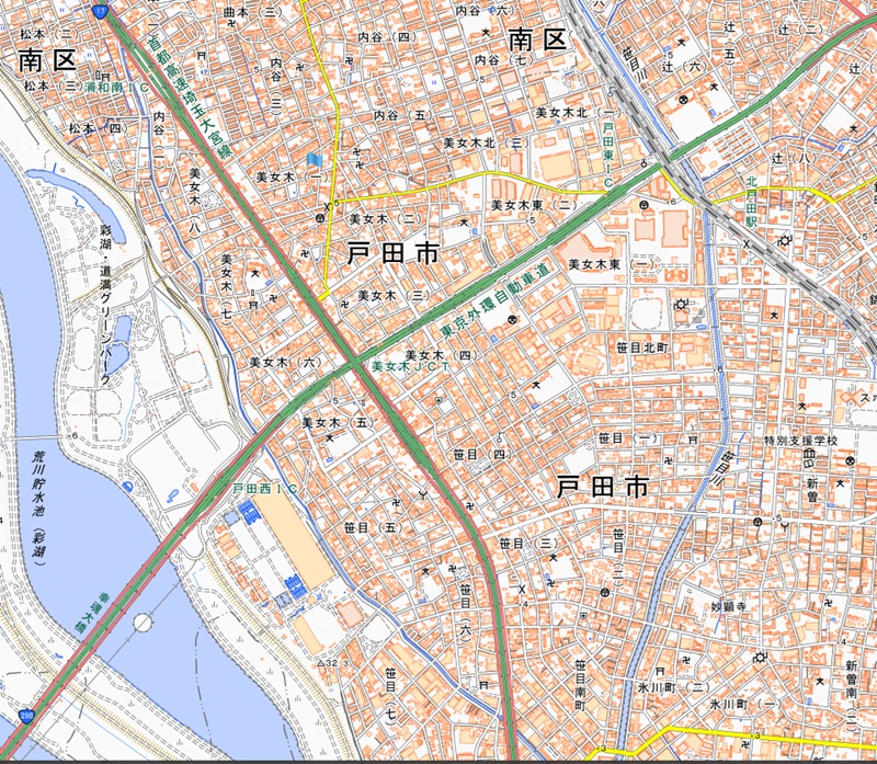 戸田市美女木4丁目、外環道