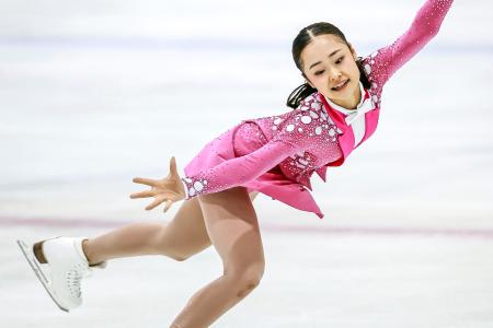 女子ＳＰで演技する島田麻央＝バンコク（ＩＳＵ提供・ゲッティ＝共同）