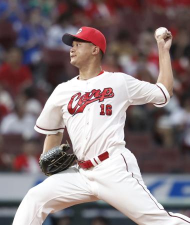 中日戦に先発した広島・森＝マツダ